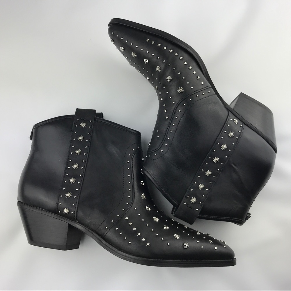 Sam Edelman ankle boots black studded point toe